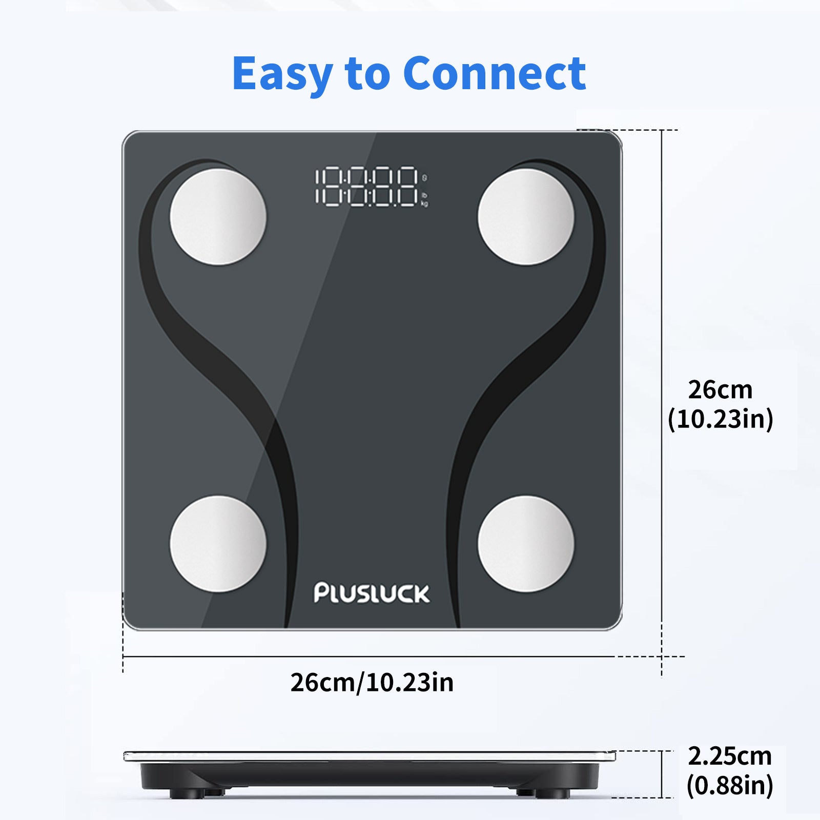 PLusluck Smarte digitale Körperfettwaage