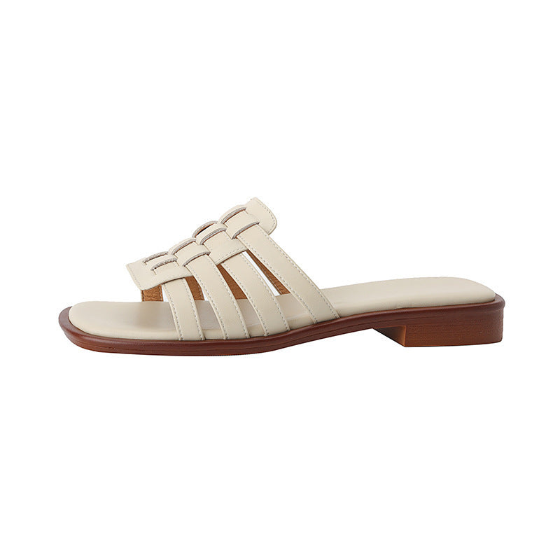 Retro Chic French Sandals for Women