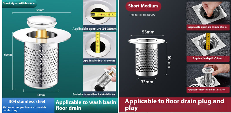 Washbasin Bounce Core Drainer Plug