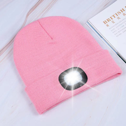 Bonnet en tricot lumineux à LED