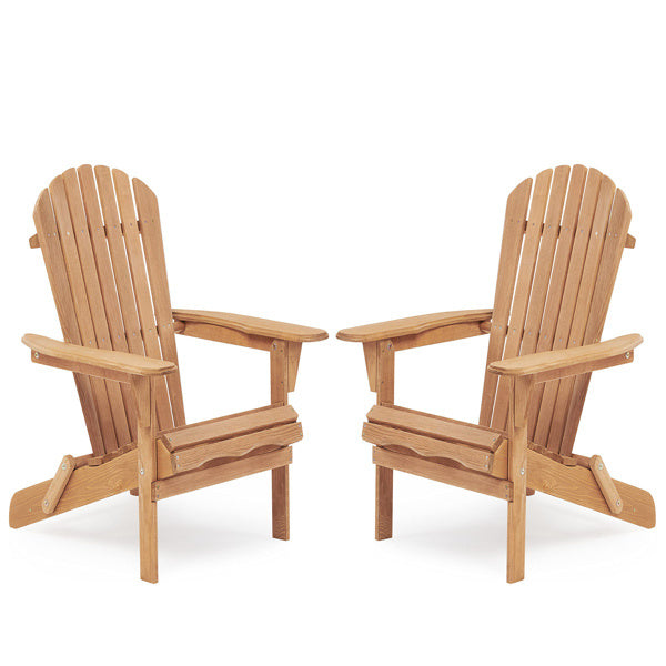Wooden Folding Outdoor Beach Chair Set