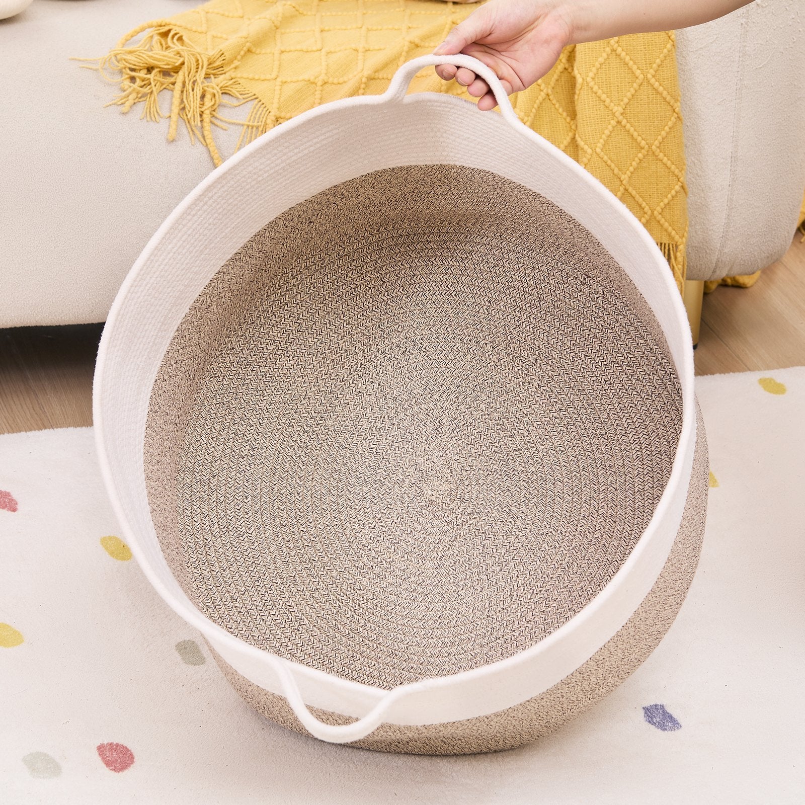 VEVOR 87L Cotton Rope Storage Basket