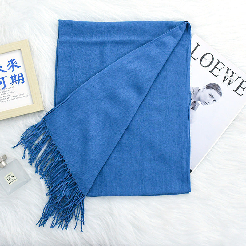 Annual Warm Cashmere Tassel Scarf