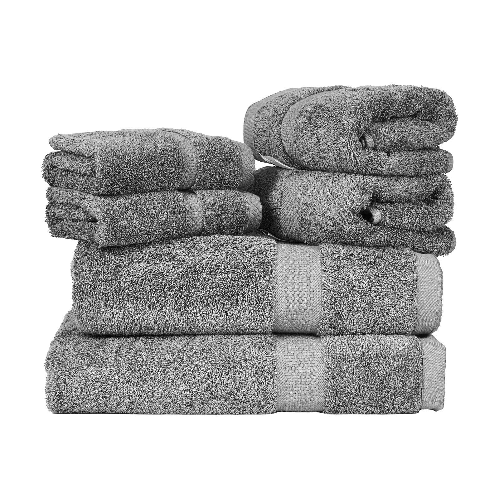 6-teiliges Handtuchset aus 600 g/m² Baumwolle