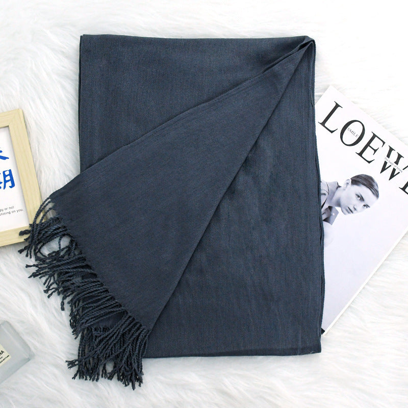 Annual Warm Cashmere Tassel Scarf