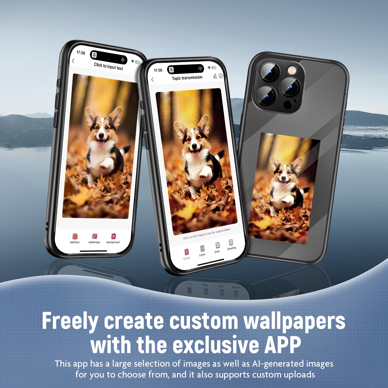 Étui à rabat intelligent NFC E-Ink pour iPhone 15 Pro Max