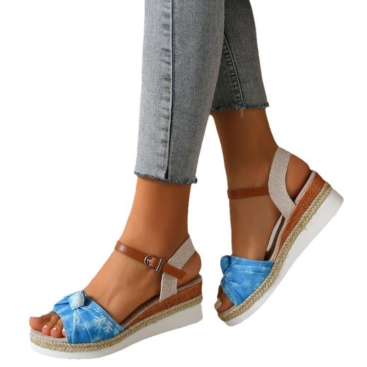 Bowknot Rope Buckle Sandals