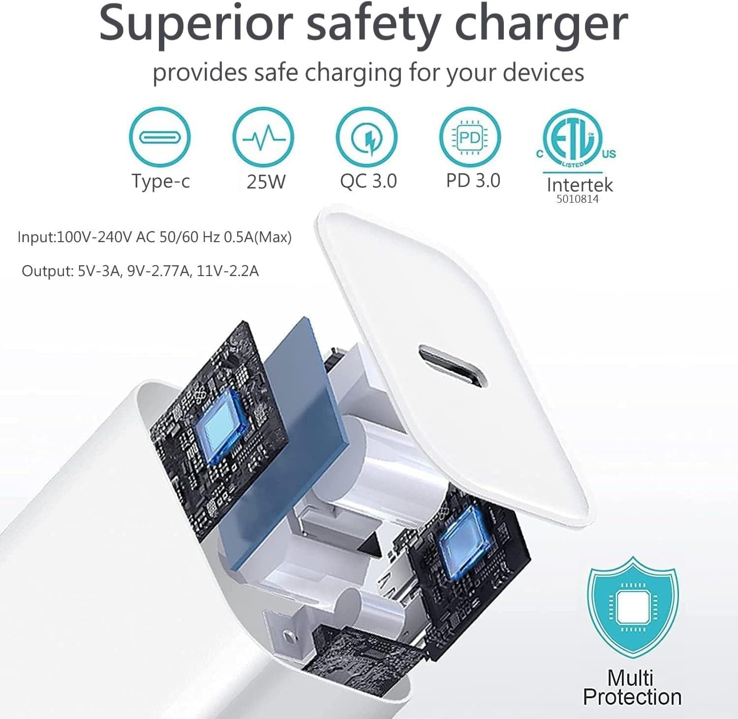 Cube Phone Charger 2-Pack with Cable