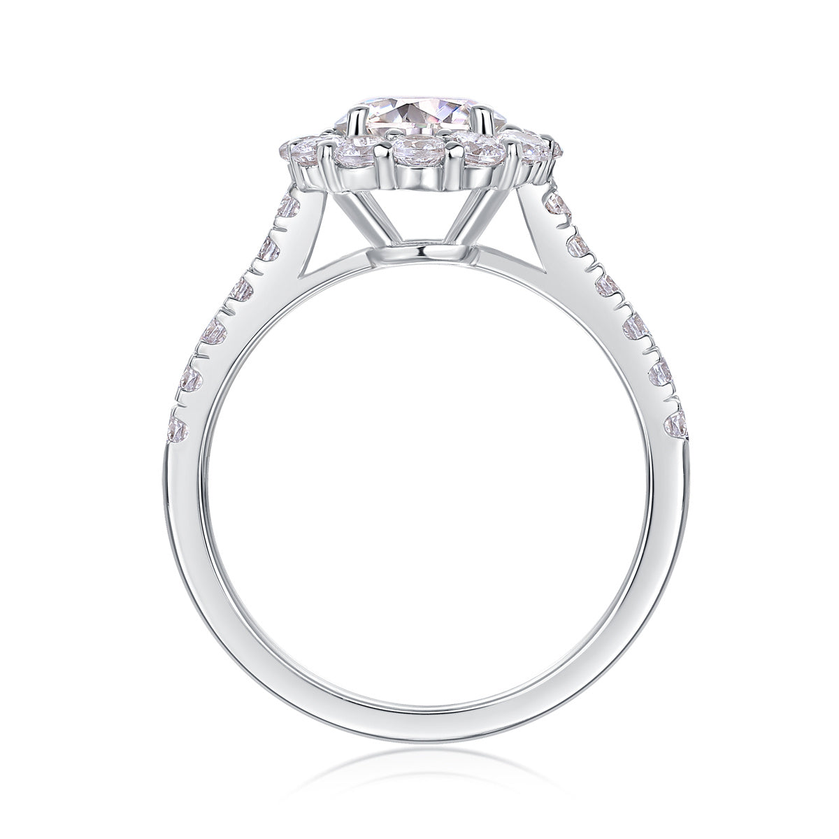 Luxury Large Moissanite Wedding Ring