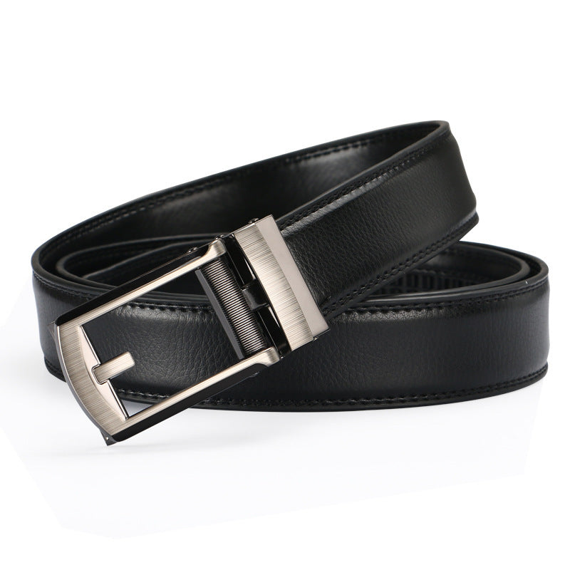 Men’s Auto Buckle Cowhide Dress Belt