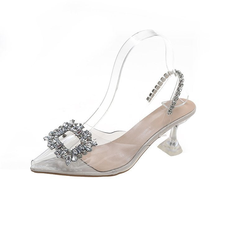 Rhinestone Pointed Toe Sandals