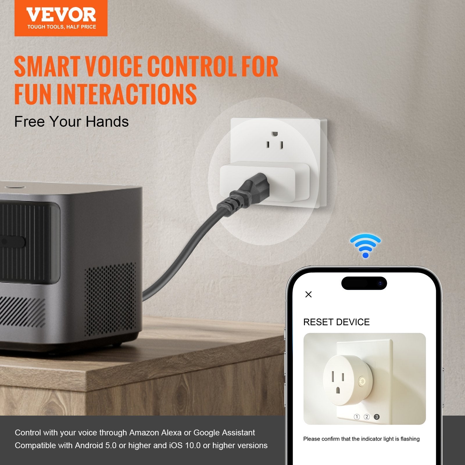 VEVOR 4 Pack Smart Plug Voice Control