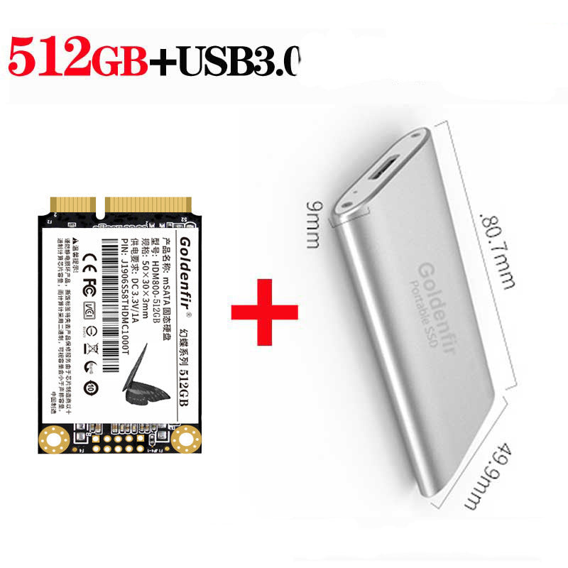 Disque SSD Mini SATA universel de 512 Go