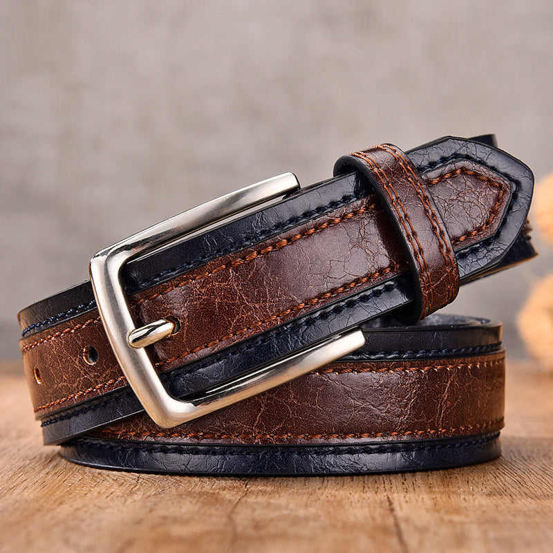Ceinture décontractée à couleurs assorties pour hommes