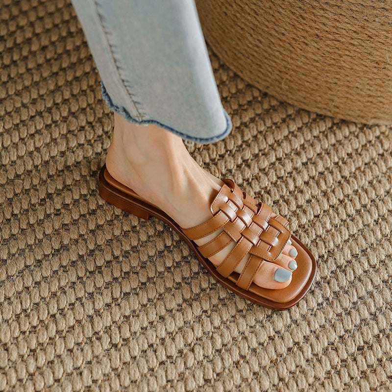 Retro Chic French Sandals for Women