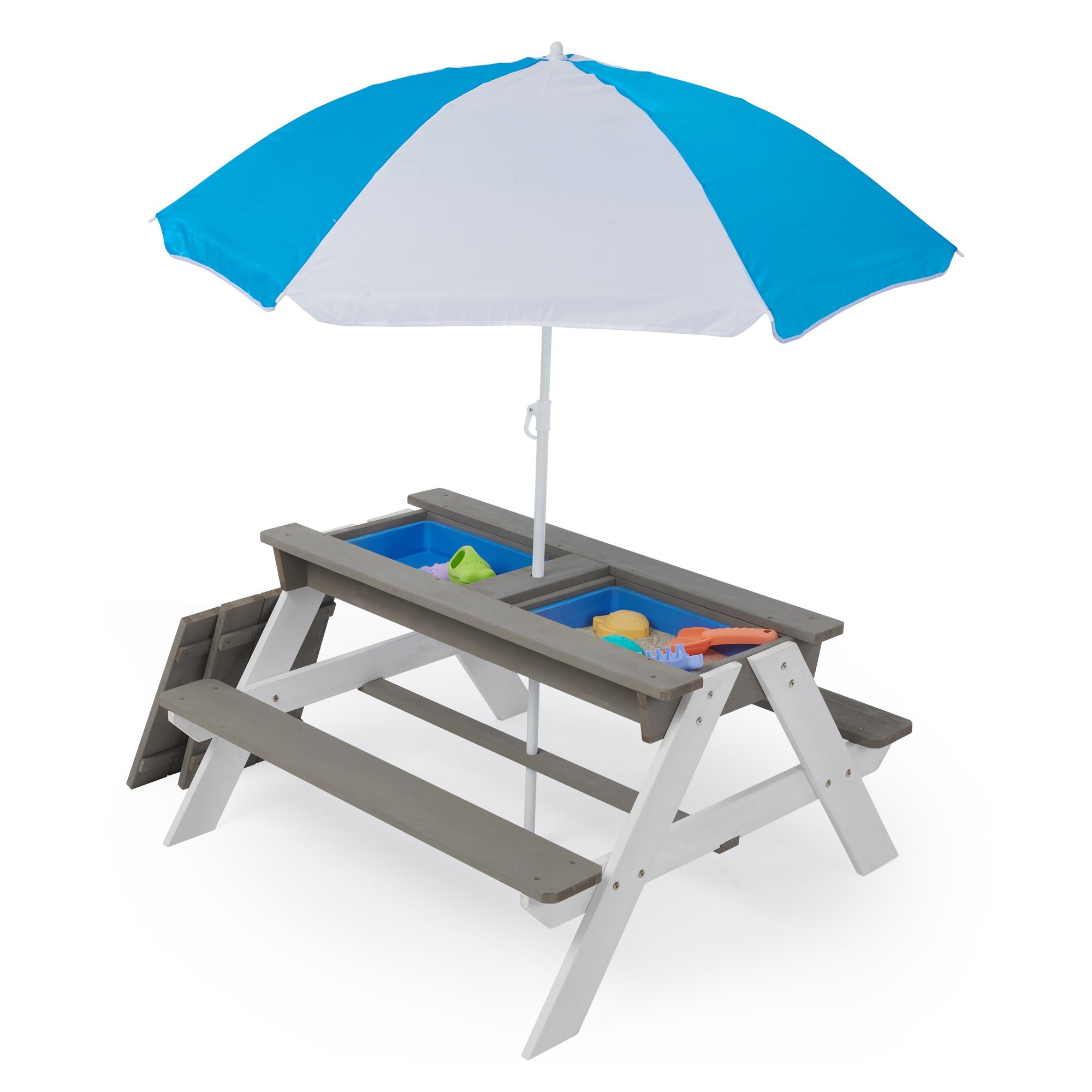 3-in-1 Kids Picnic Table with Umbrella