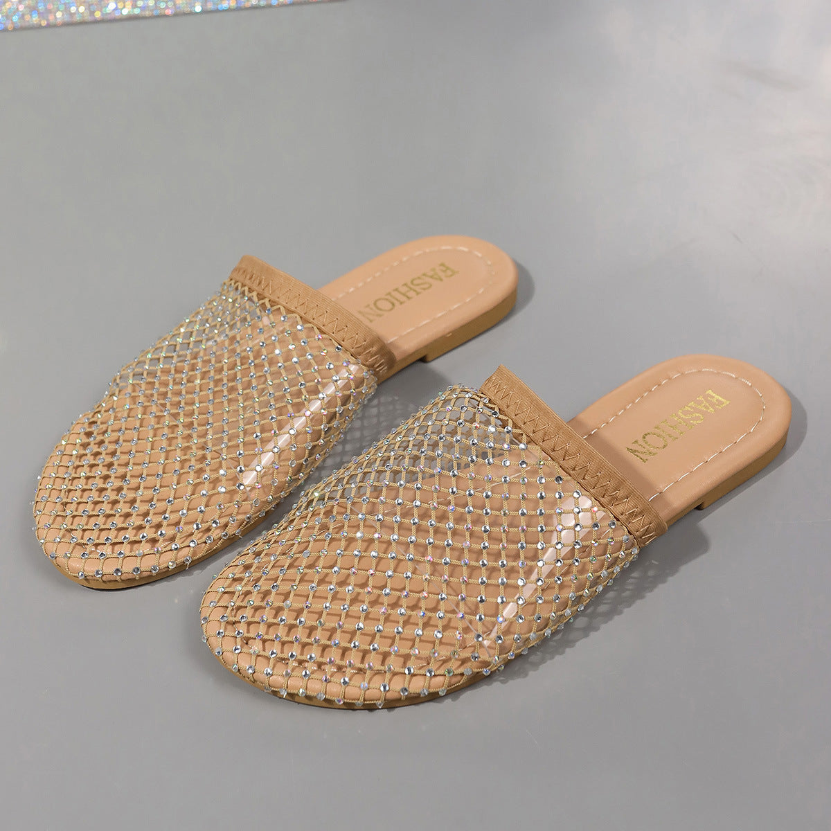 Transparent Rhinestone Hollow Sandals Women