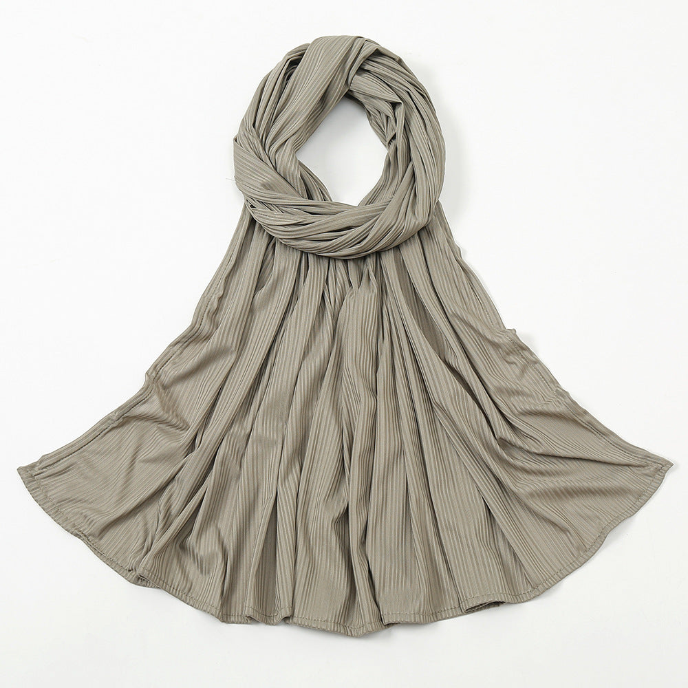 Écharpe en tricot de coton rayé pour femme