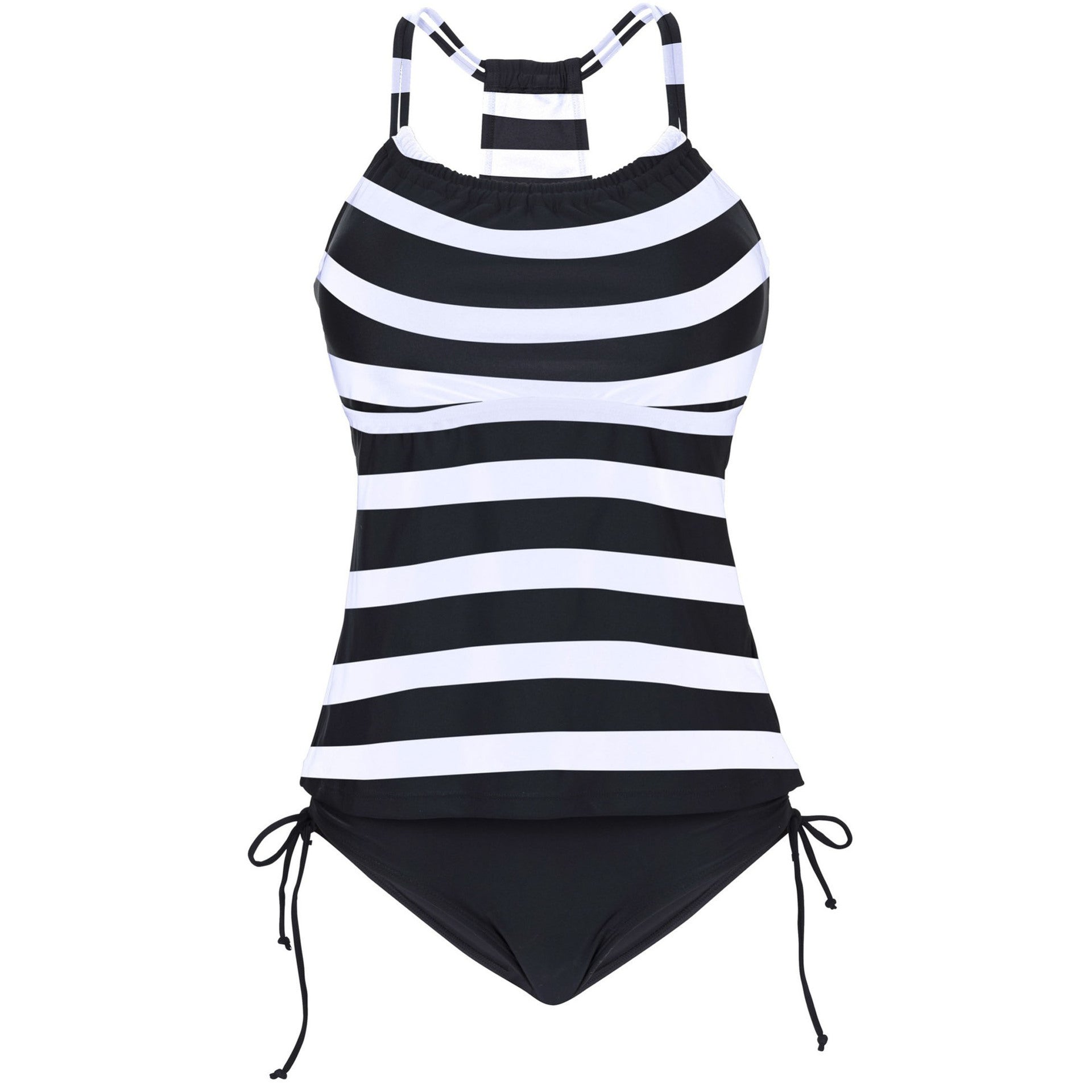Striped Print Split Bikin