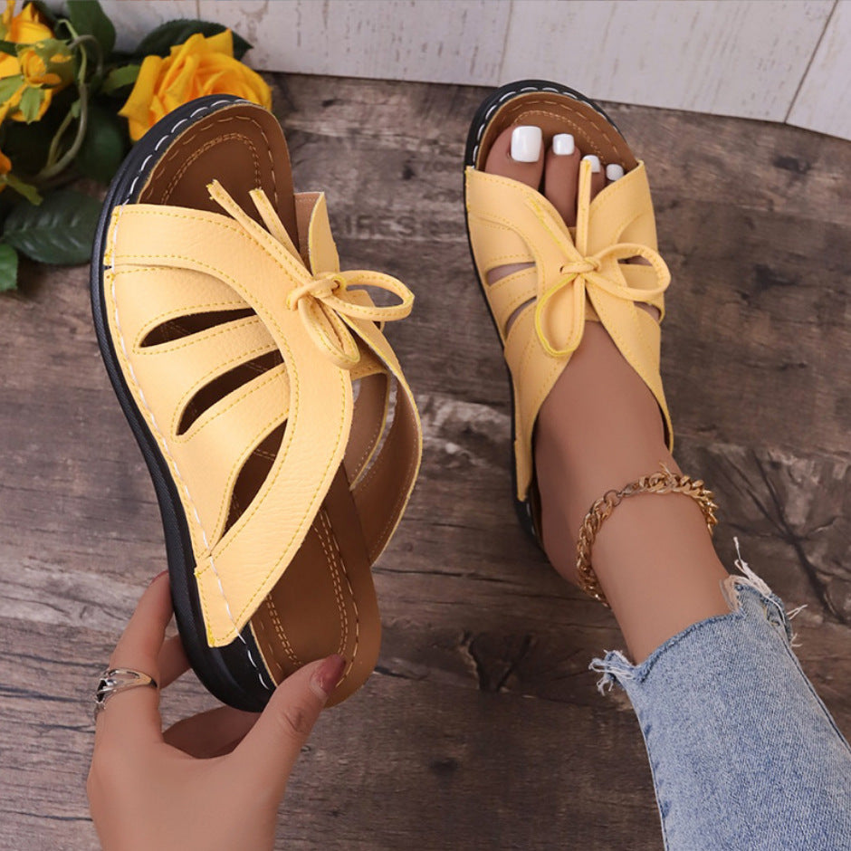 Roman Lace-Up Platform Wedge Sandals