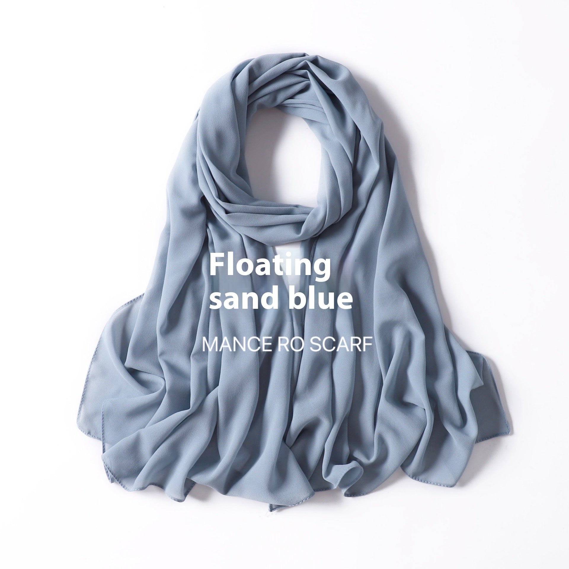 Foulard en mousseline de soie perlée