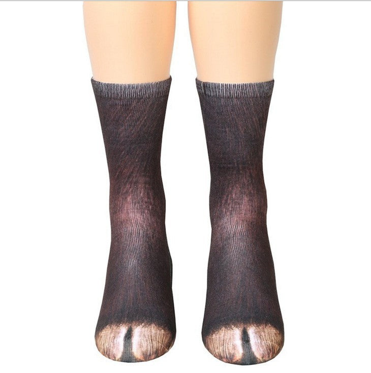 3D Cat Paw Long Socks – Unisex Fun