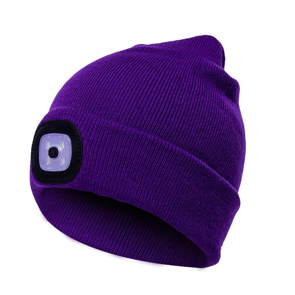 Bonnet en tricot lumineux à LED