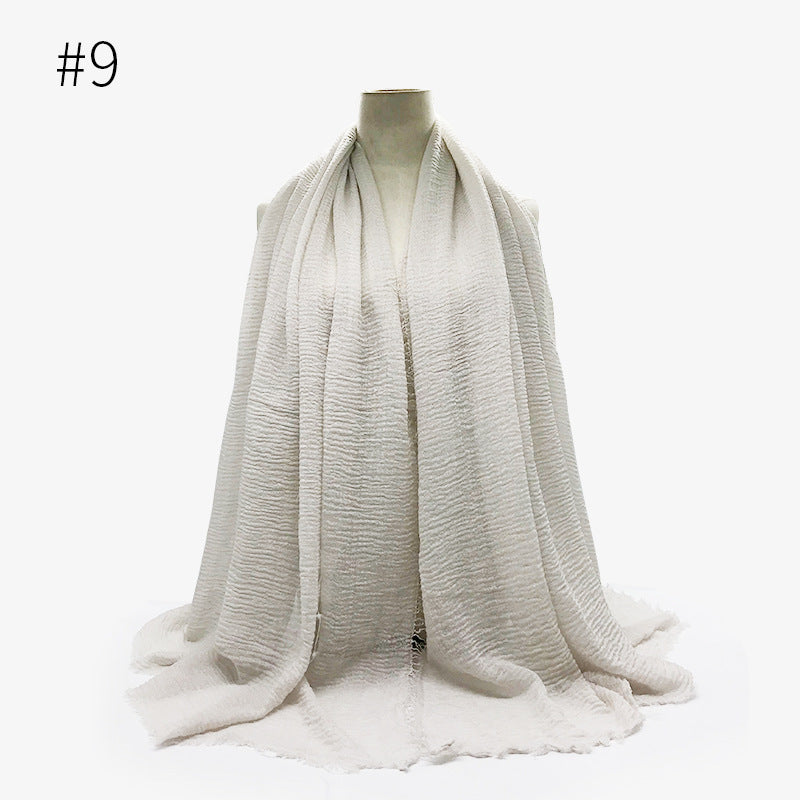 Foulard hijab en coton à bulles