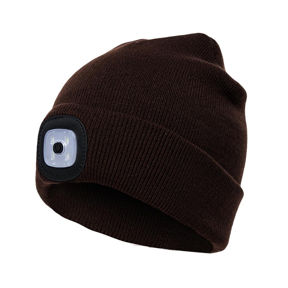 Bonnet en tricot lumineux à LED