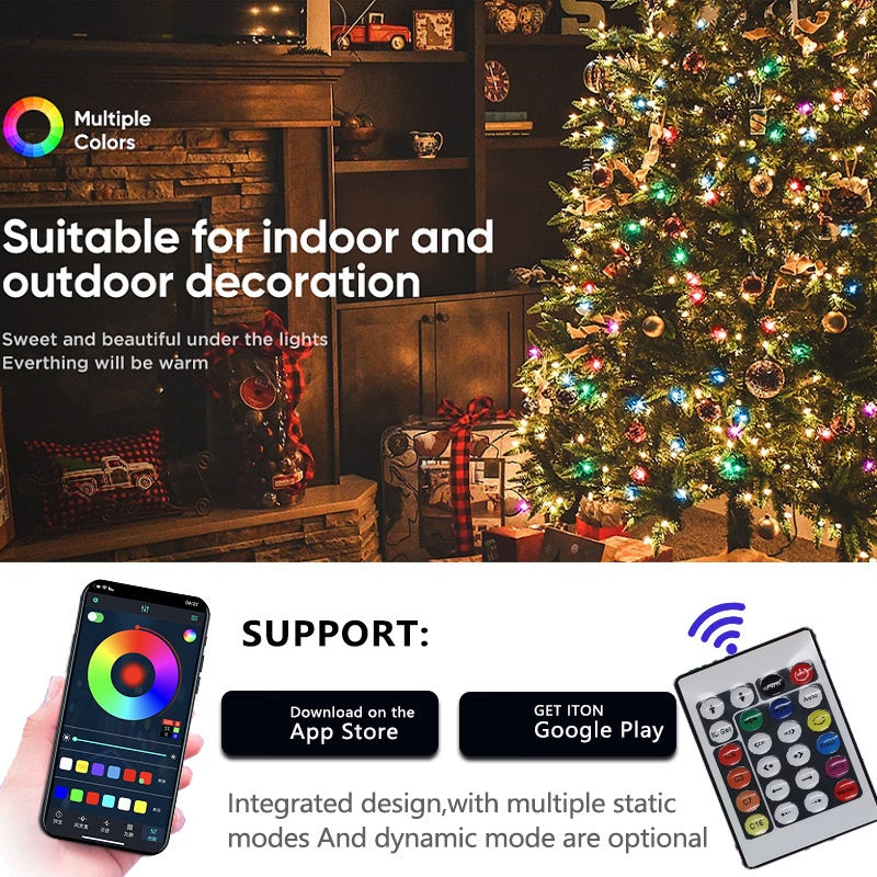 LED Rope Lights Outdoor RGB Fairy String