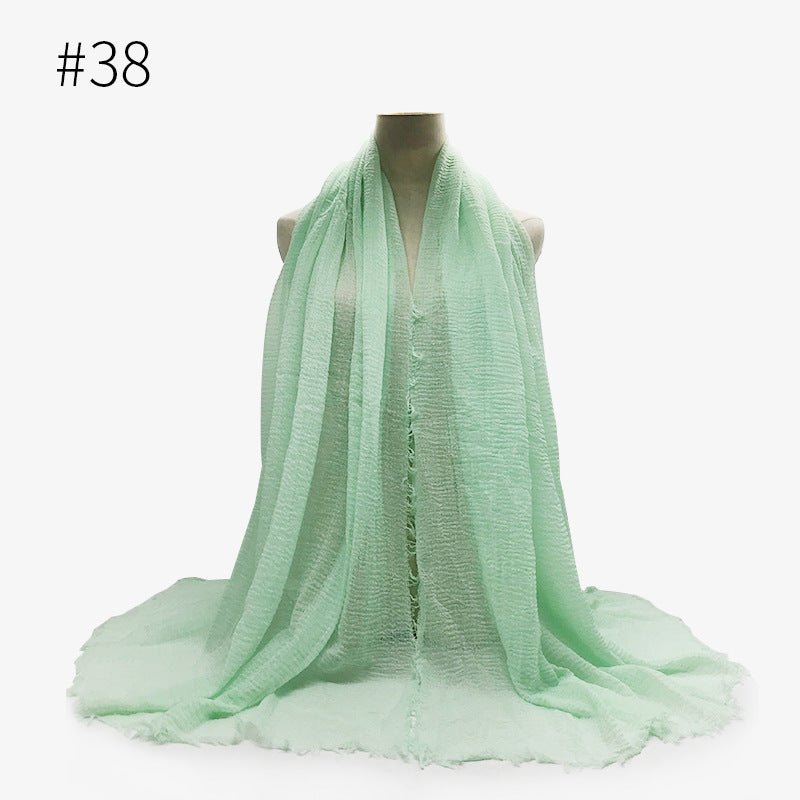 Foulard hijab en coton à bulles