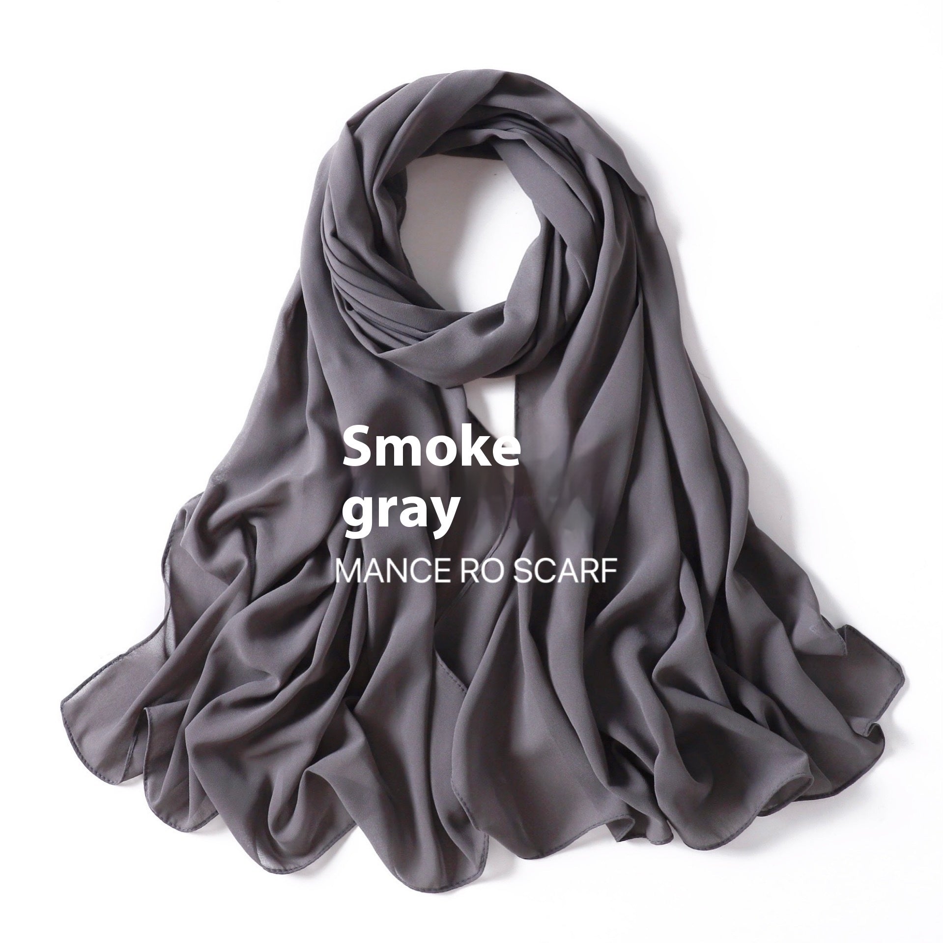 Foulard en mousseline de soie perlée