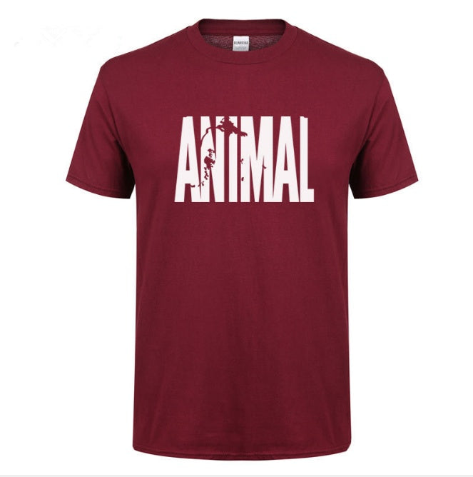 Men’s Summer Fitness Cotton Print Tee