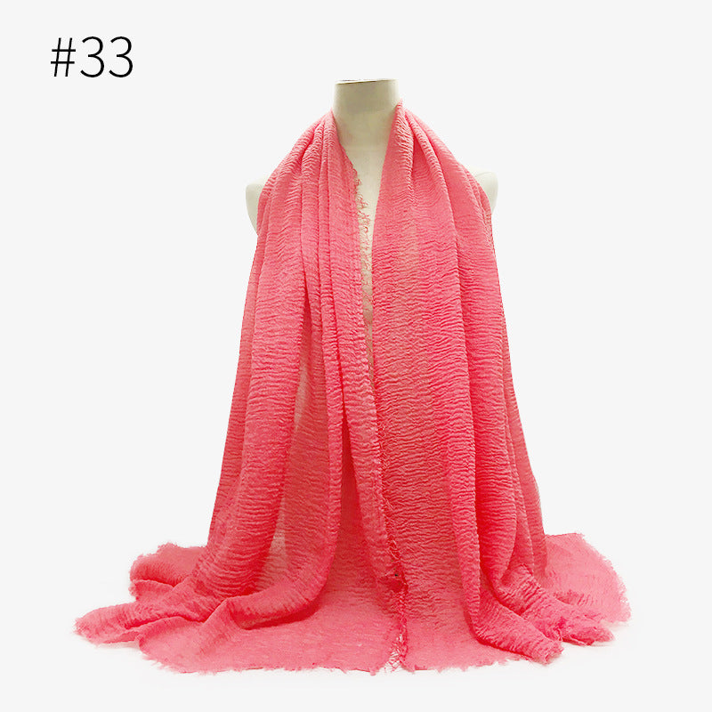 Foulard hijab en coton à bulles
