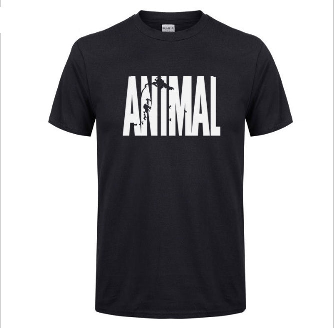 Men’s Summer Fitness Cotton Print Tee