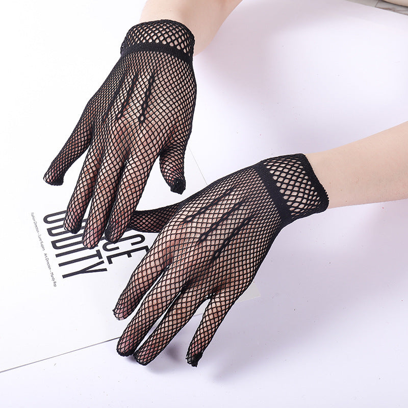 Black & White Wedding Dress Gloves
