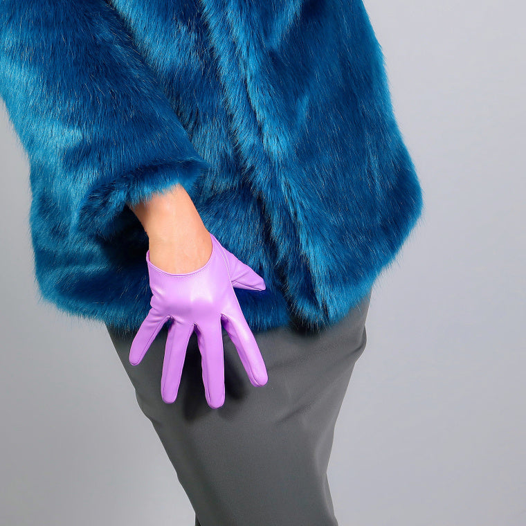 Elegant Faux Leather Gloves