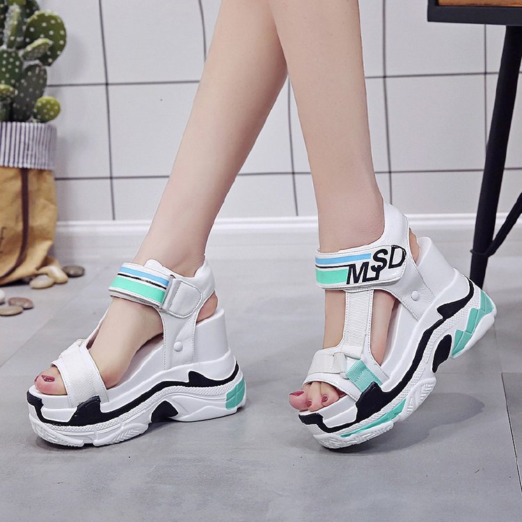 TUINANLE Chunky Heels Wedges Damen