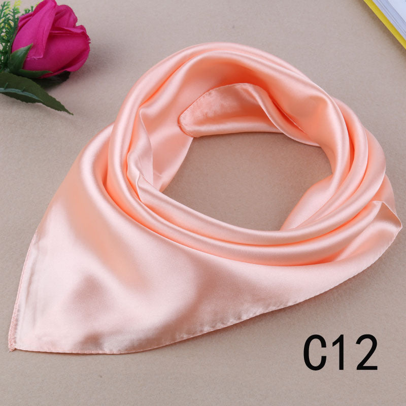 Foulard carré en soie de style coréen