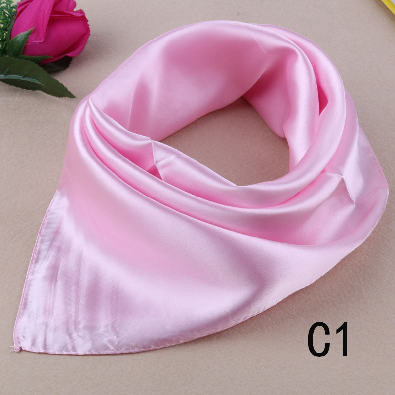 Foulard carré en soie de style coréen