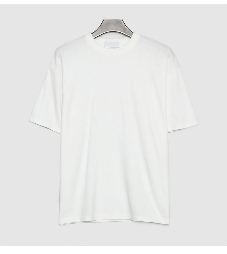 Men’s Loose Solid Color Short Sleeve Tee