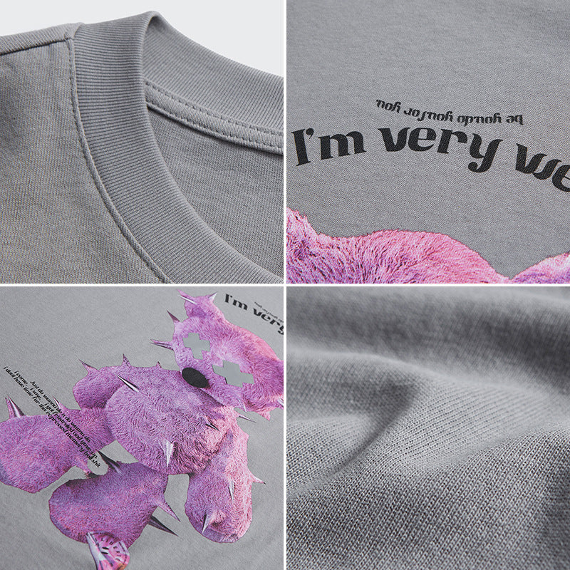 T-shirt graphique surdimensionné réfléchissant