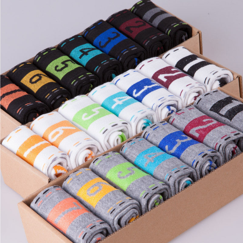 PolyCotton White Star Socks - 7 Days