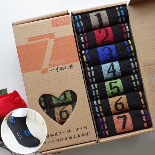 PolyCotton White Star Socks - 7 Days