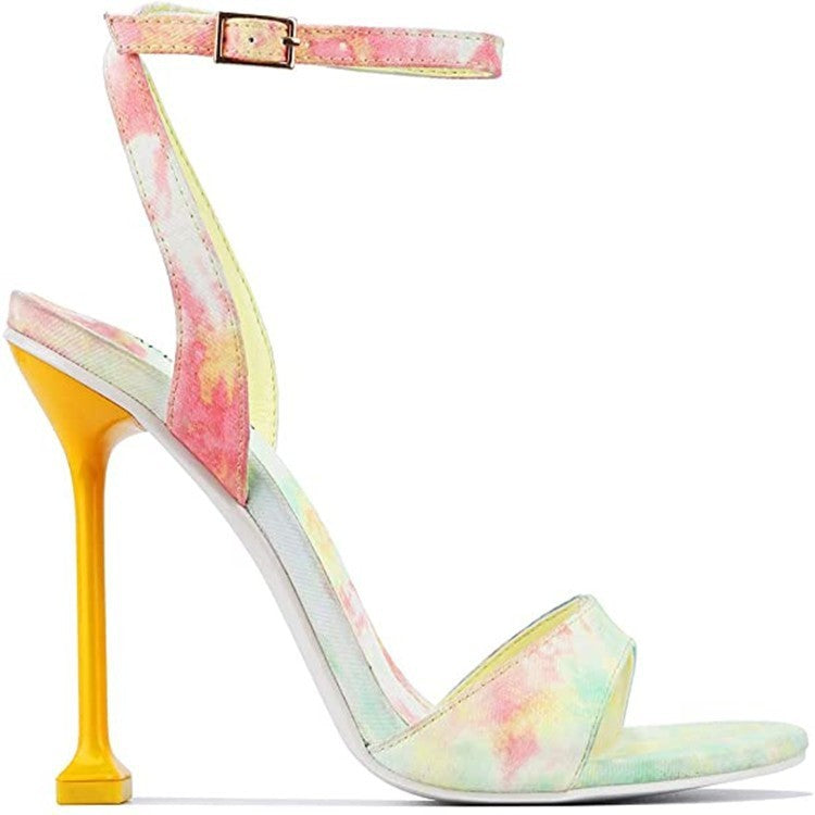 Colored Strappy Sandals for Women