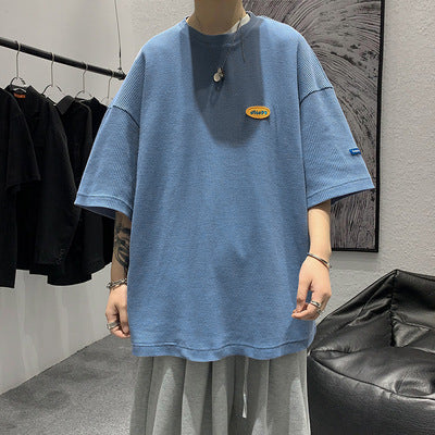 Japanese Casual Men's 5-Sleeve Loose T-Shirt