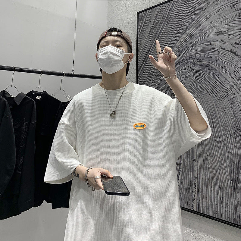 Japanese Casual Men's 5-Sleeve Loose T-Shirt