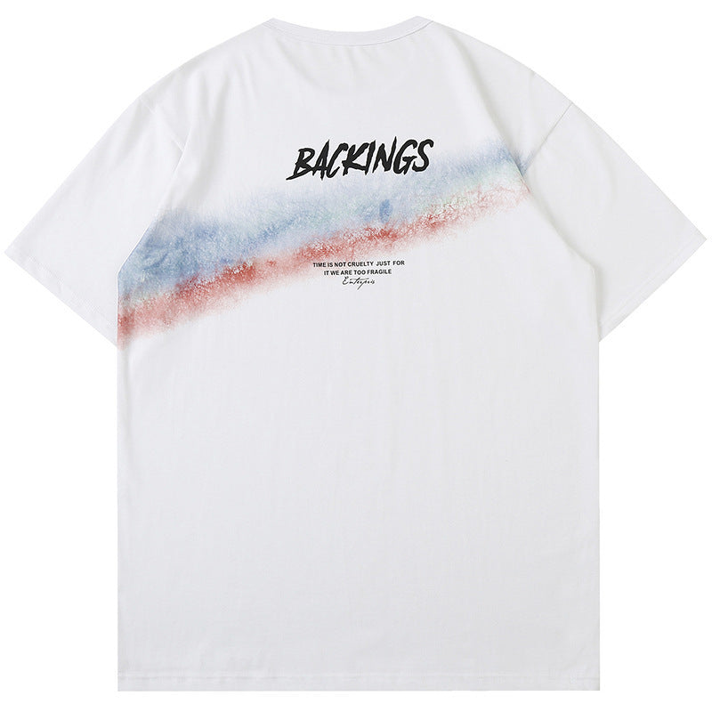 Men's Rainbow Print Cotton T-Shirt