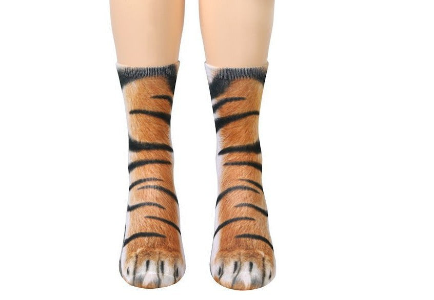 3D Cat Paw Long Socks – Unisex Fun