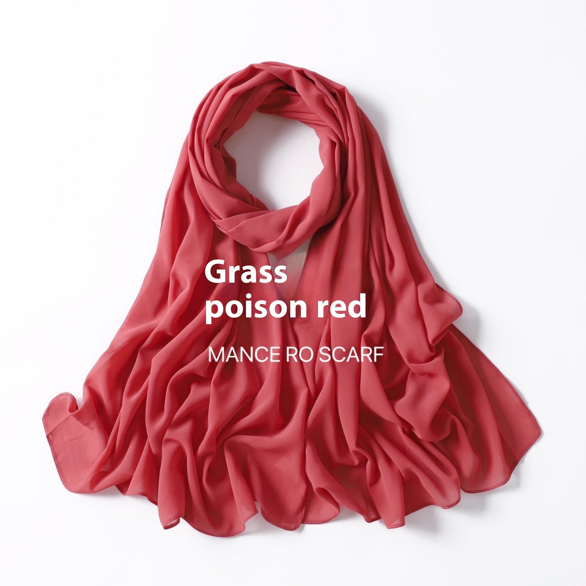 Foulard en mousseline de soie perlée